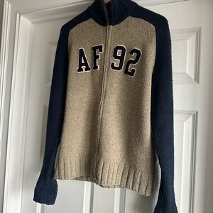 Vintage Abercrombie and fitch lambswool blend men’s zip up sweater
